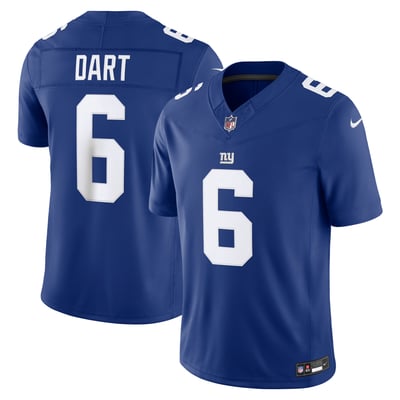 Jaxson Dart New York Giants Nike Team Vapor F.U.S.E. Stitched Limited Jersey - Royal