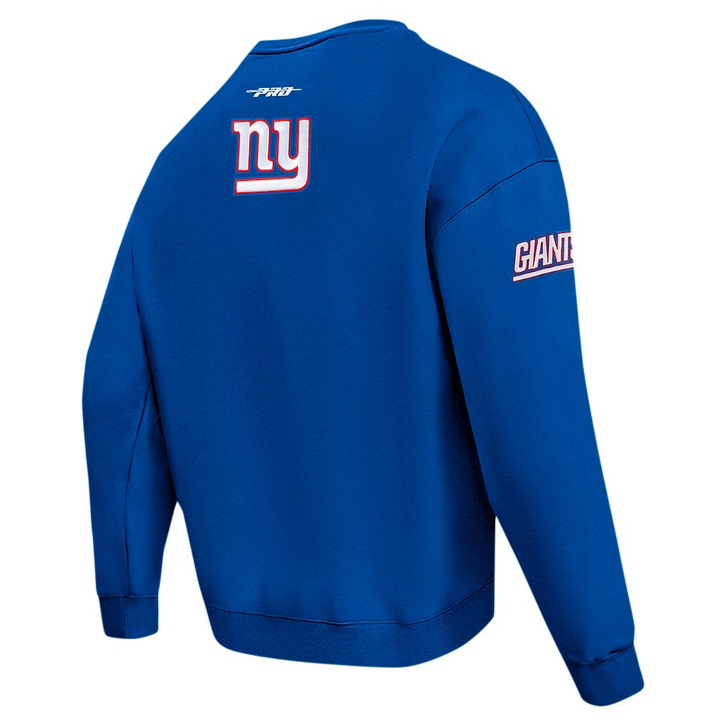New York Giants Pro Standard Turn It Up Drop Shoulder Pullover Sweatshirt - Royal