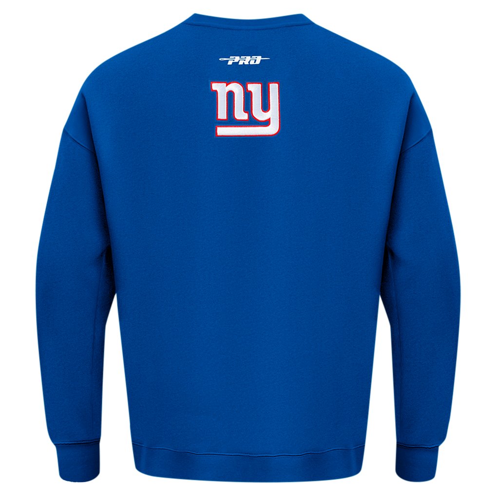 New York Giants Pro Standard Turn It Up Drop Shoulder Pullover Sweatshirt - Royal