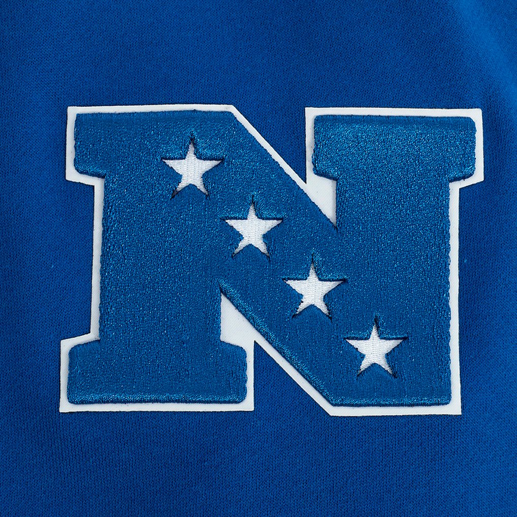New York Giants Pro Standard Turn It Up Drop Shoulder Pullover Sweatshirt - Royal