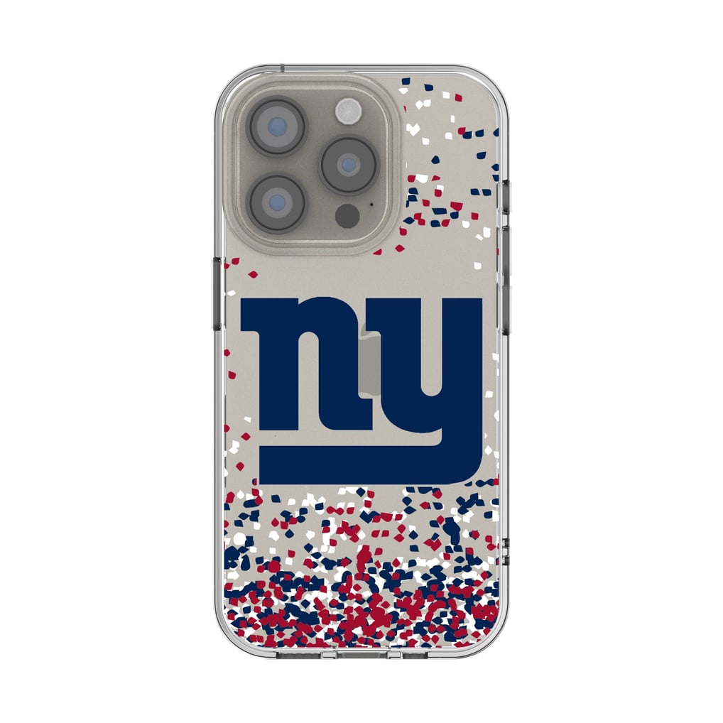 New York Giants iPhone Clear Case with Confetti Design