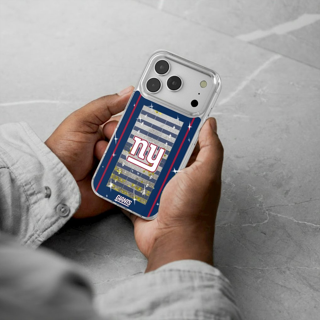 New York Giants iPhone Field Design Glitter Case
