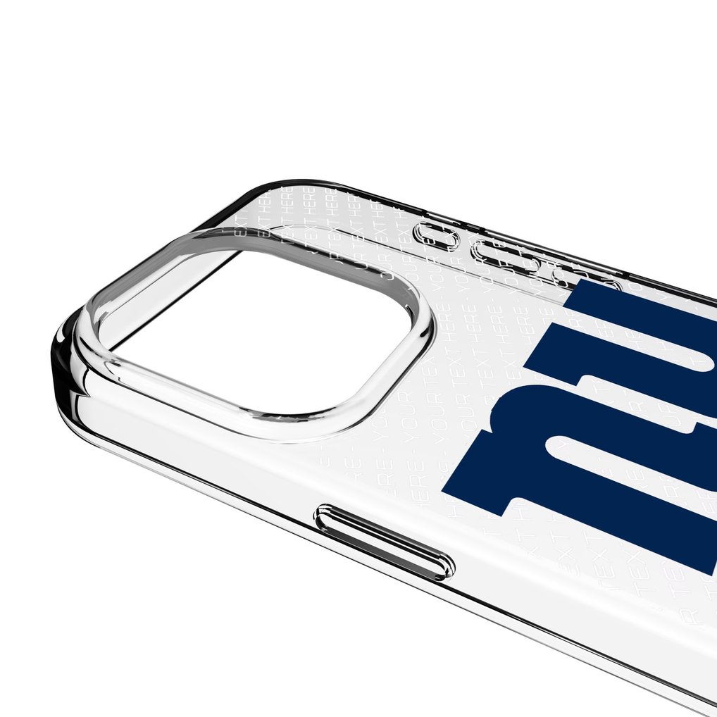 New York Giants Personalized Endzone Plus Design iPhone Clear Case