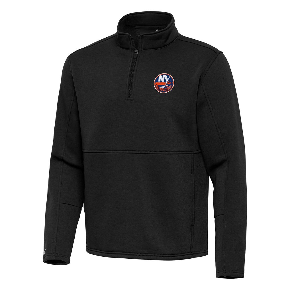 New York Islanders Antigua Twist Quarter-Zip Pullover Jacket - Black