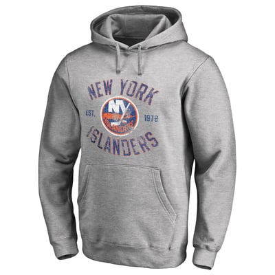 New York Islanders Heritage Pullover Hoodie - Ash