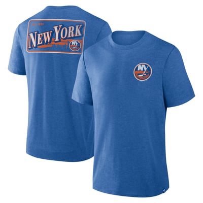 New York Islanders Fanatics Fan Lanes Tri-Blend T-Shirt - Heather Royal