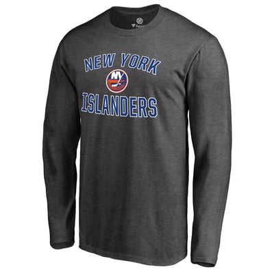 New York Islanders Victory Arch Long Sleeve T-Shirt - Heathered Gray
