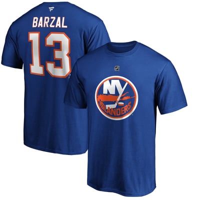 Mathew Barzal New York Islanders Fanatics Authentic Stack Player Name & Number T-Shirt - Royal