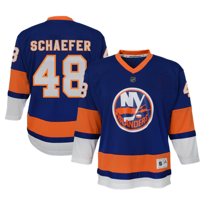 Matthew Schaefer New York Islanders Outerstuff Youth Home Replica Player Jersey - Blue