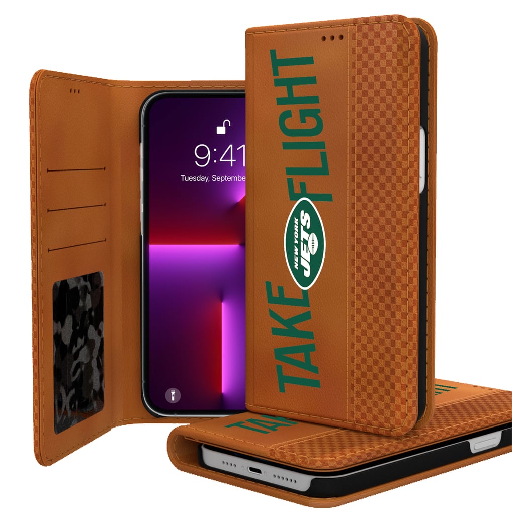 New York Jets Keyscaper iPhone Folio Case - Brown