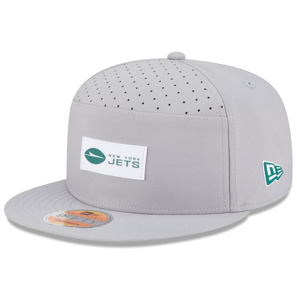 New York Jets New Era 2025 Sideline  Split Panel 9FIFTY Snapback Hat - Gray
