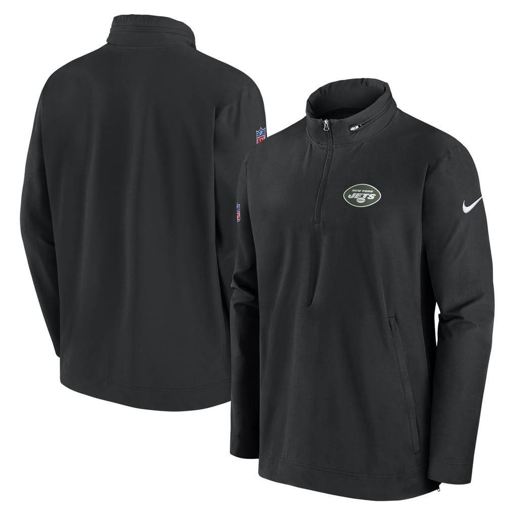New York Jets Nike Sideline Coach Half-Zip Jacket - Black