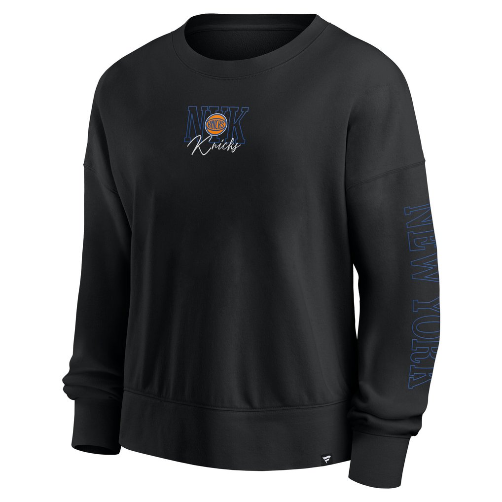 New York Knicks Fanatics Women's Oversized Game Day Pullover Sweatshirt - Black