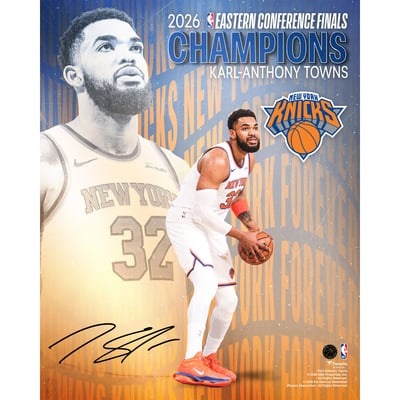 Karl-Anthony Towns New York Knicks Autographed Fanatics Authentic 16" x 20" 2026 NBA Eastern Conference Champions Collage Photograph 