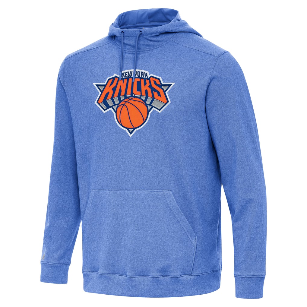 New York Knicks Antigua Cloud Pullover Hoodie - Heather Blue