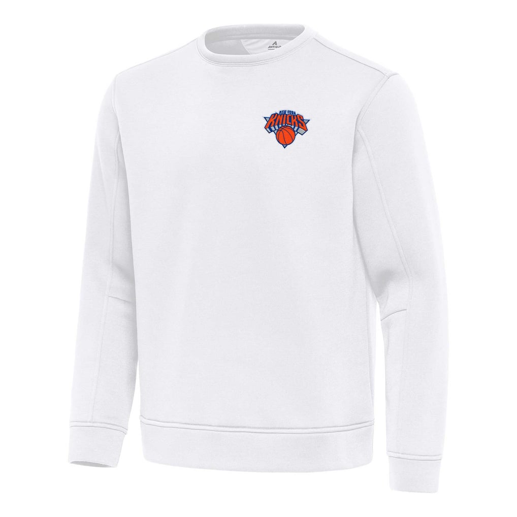  New York Knicks Antigua Relevant Pullover Sweatshirt - White