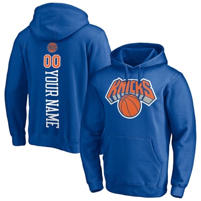 New York Knicks Playmaker Personalized Name & Number Pullover Hoodie - Blue