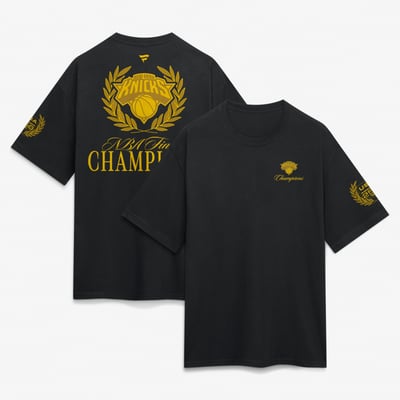 New York Knicks Fanatics 2026 NBA Finals Champions x USA 250th Heavyweight T-Shirt - Black