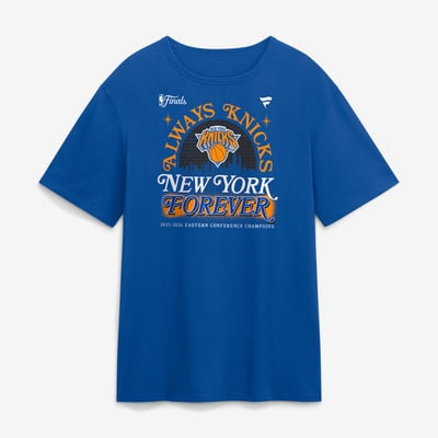 New York Knicks Fanatics 2026 NBA Eastern Conference Champions Hometown T-Shirt - Blue