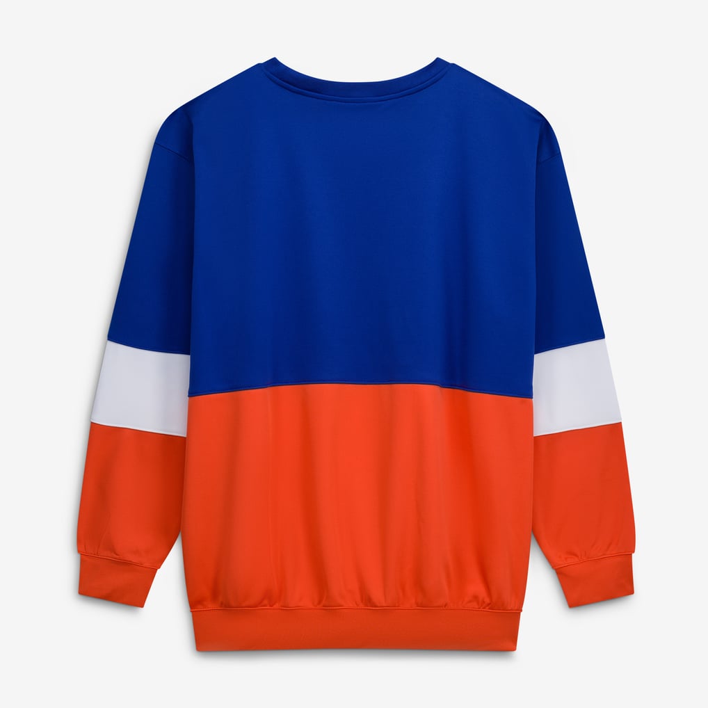New York Knicks Fanatics Big & Tall Split Pullover Sweatshirt - Blue/Orange
