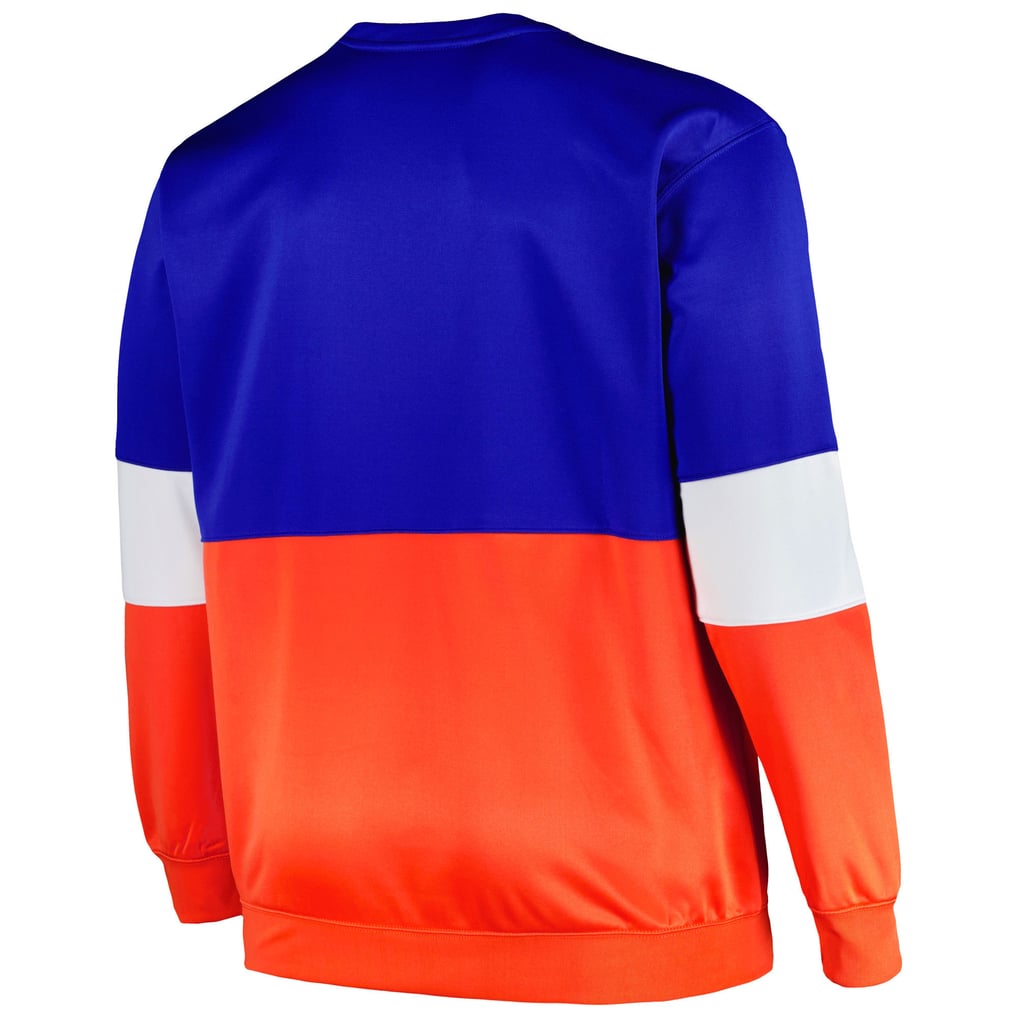 New York Knicks Fanatics Big & Tall Split Pullover Sweatshirt - Blue/Orange