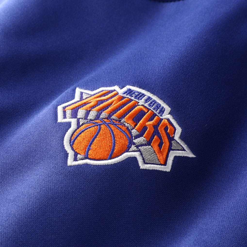 New York Knicks Fanatics Big & Tall Split Pullover Sweatshirt - Blue/Orange