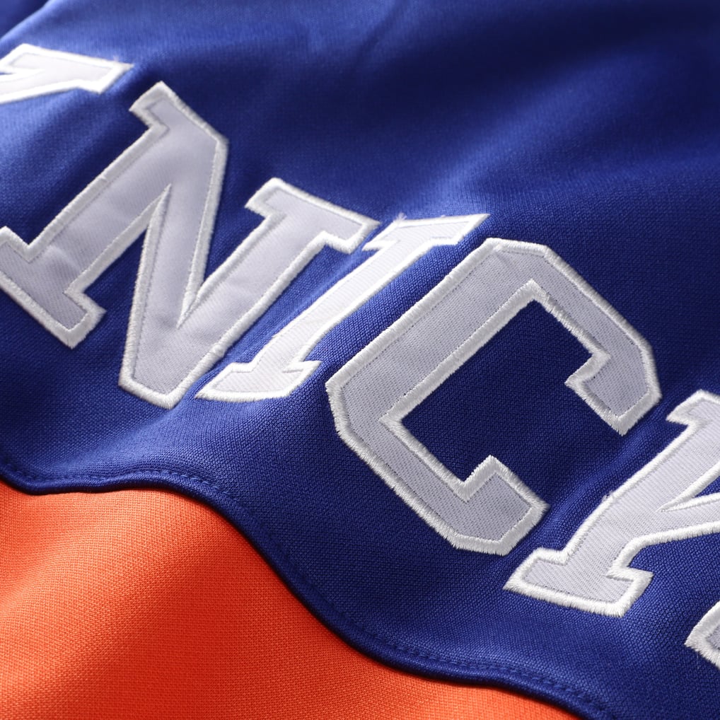 New York Knicks Fanatics Big & Tall Split Pullover Sweatshirt - Blue/Orange