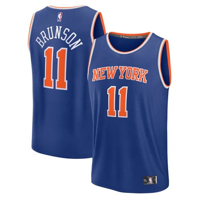 Jalen Brunson New York Knicks Fanatics Fast Break Replica Player Jersey - Icon Edition - Blue
