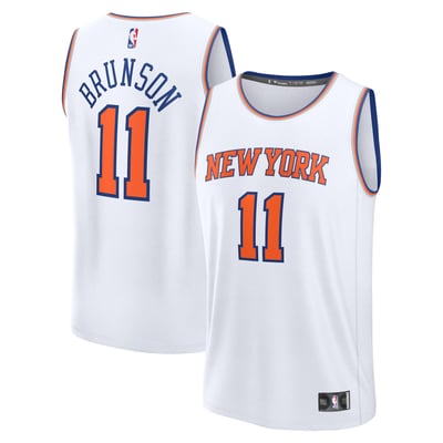 Jalen Brunson New York Knicks Fanatics Fast Break Replica Player Jersey - Association Edition - White