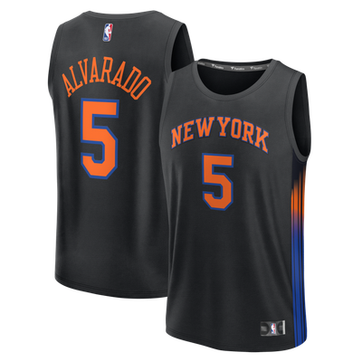 Jose Alvarado New York Knicks Fanatics Fast Break Replica Jersey - Black - Statement Edition