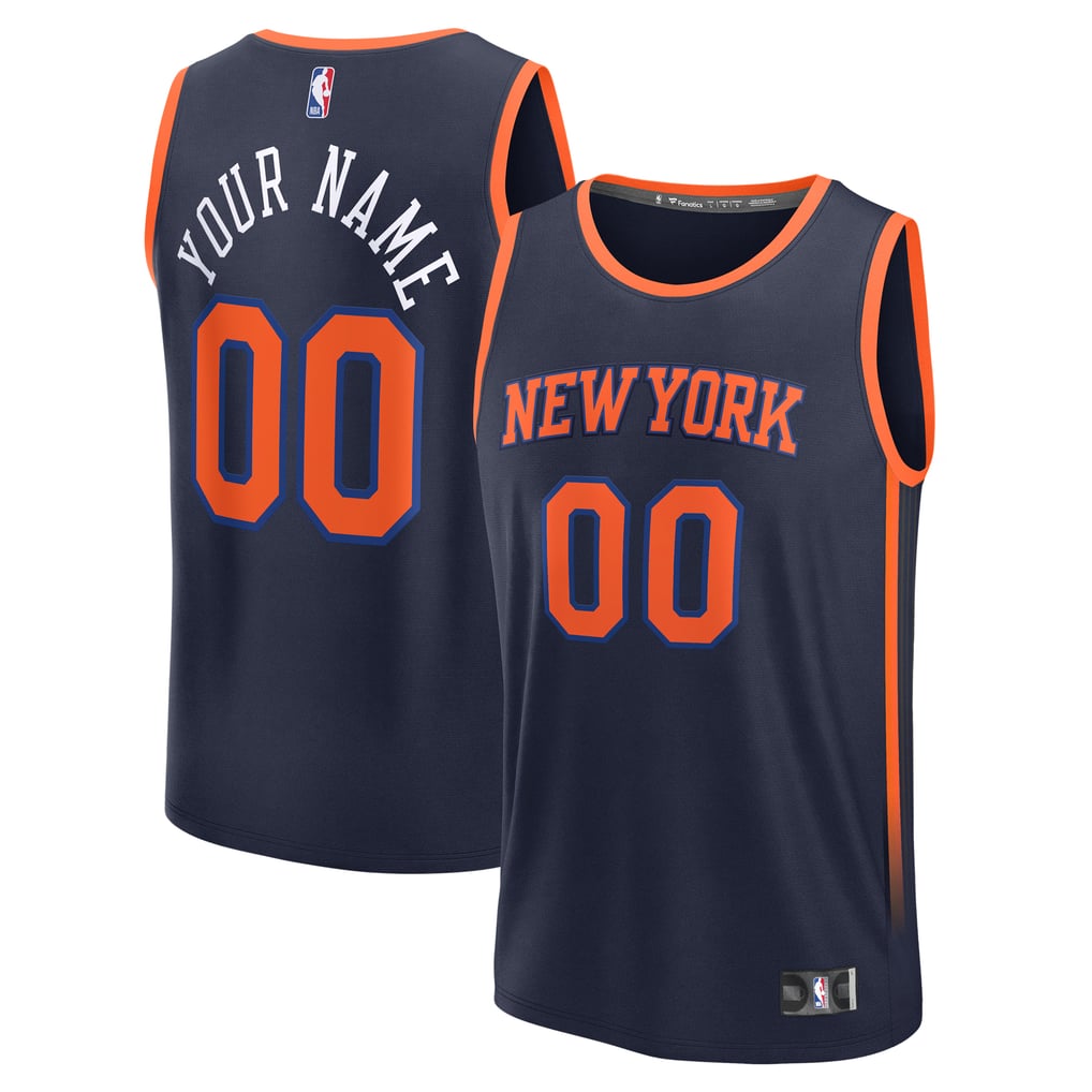 New York Knicks Fanatics Fast Break Custom Jersey - Statement Edition - Navy