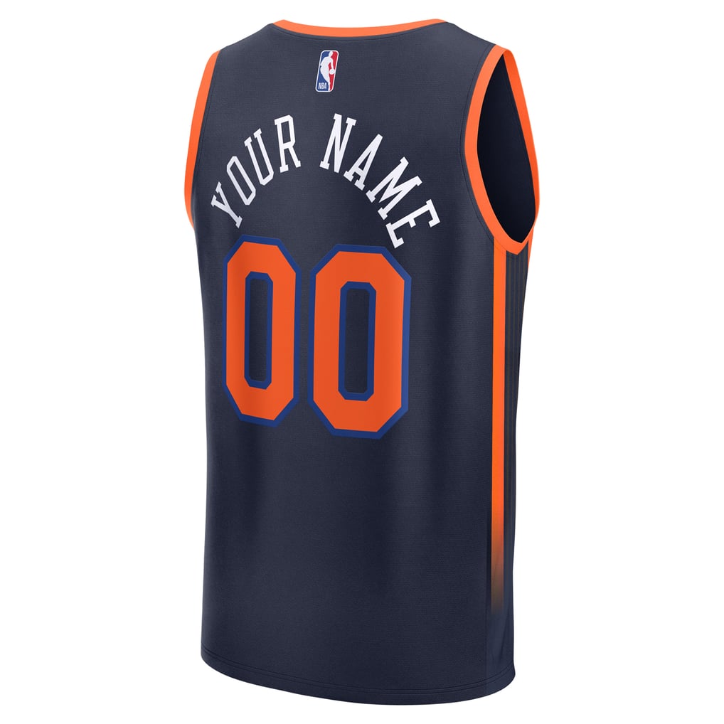 New York Knicks Fanatics Fast Break Custom Jersey - Statement Edition - Navy