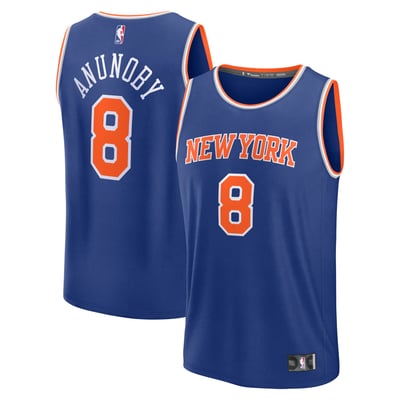 OG Anunoby New York Knicks Fanatics Fast Break Replica Player Jersey - Icon Edition - Blue