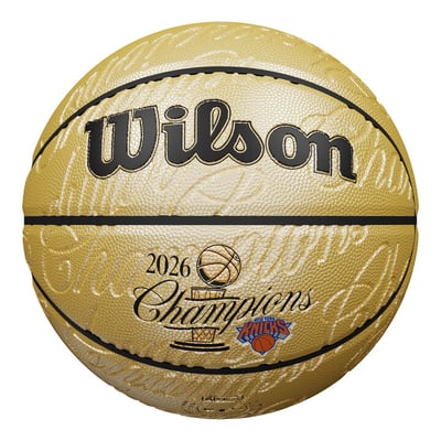 New York Knicks 2026 NBA Finals Champions Wilson Gold Embossed Basketball