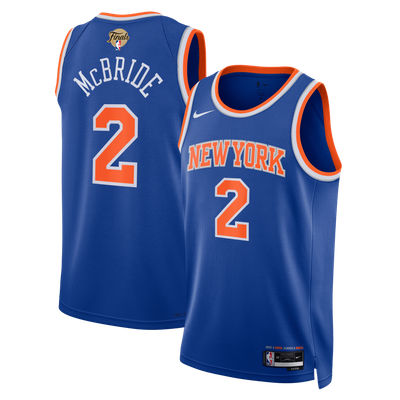 Miles McBride New York Knicks Nike Unisex 2026 NBA Finals Patch Swingman Jersey - Icon Edition - Blue
