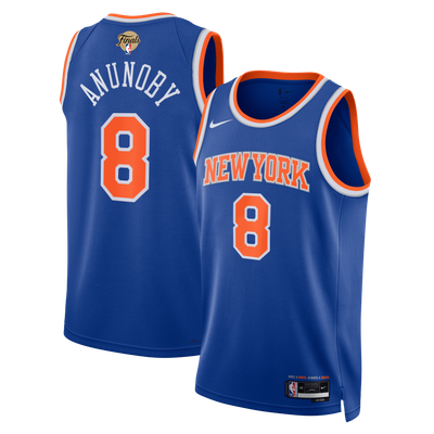 OG Anunoby New York Knicks Nike Unisex 2026 NBA Finals Patch Swingman Jersey - Icon Edition - Blue