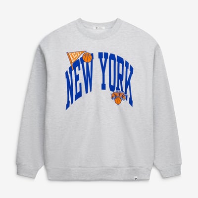  New York Knicks '47 Women's Oversized Arched Icon Sweatshirt - Gray