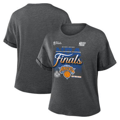  New York Knicks Fanatics Women's 2026 NBA Eastern Conference Champions Locker Room Tri-Blend T-Shirt - Charcoal