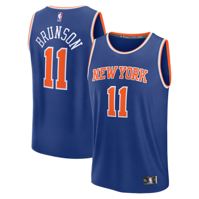 Jalen Brunson New York Knicks Fanatics Youth Fast Break Replica Player Jersey - Icon Edition - Blue