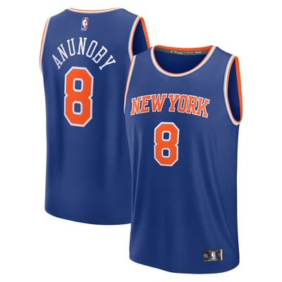 OG Anunoby New York Knicks Fanatics Youth Fast Break Replica Player Jersey - Blue - Icon Edition