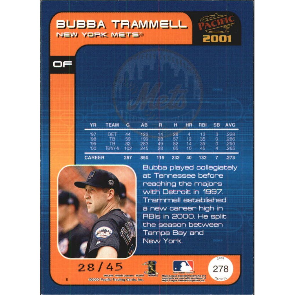 2001 Pacific Extreme LTD #278 Bubba Trammell