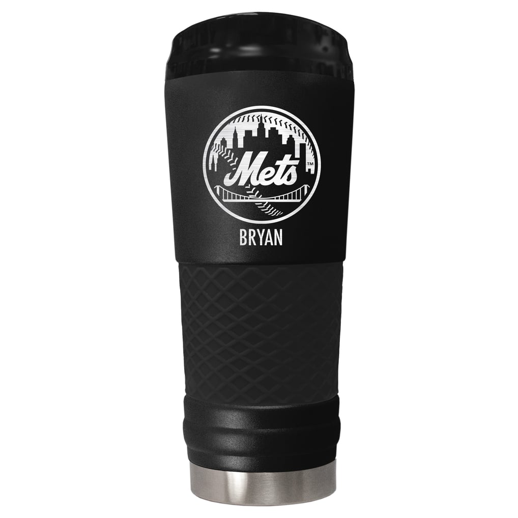 New York Mets 24oz. Personalized Stealth Draft Tumbler - Black