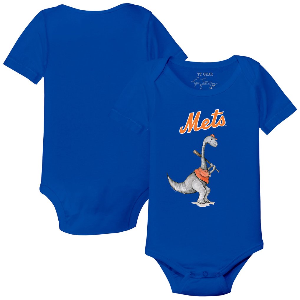 New York Mets Tiny Turnip Infant Bronto Bodysuit - Royal