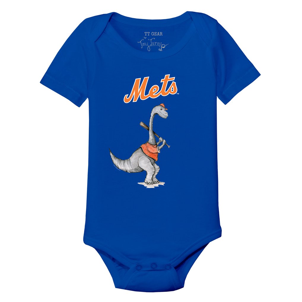 New York Mets Tiny Turnip Infant Bronto Bodysuit - Royal