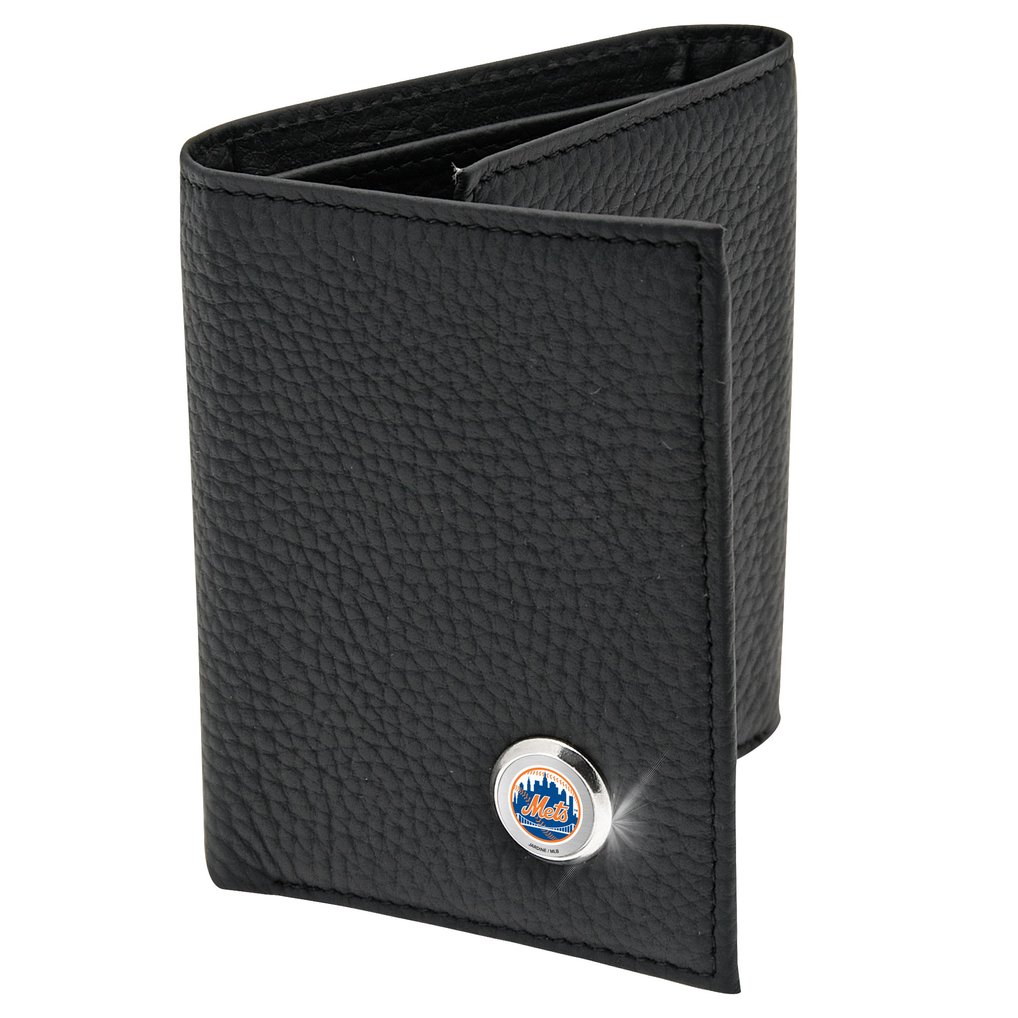  New York Mets Leather Wallet - Black