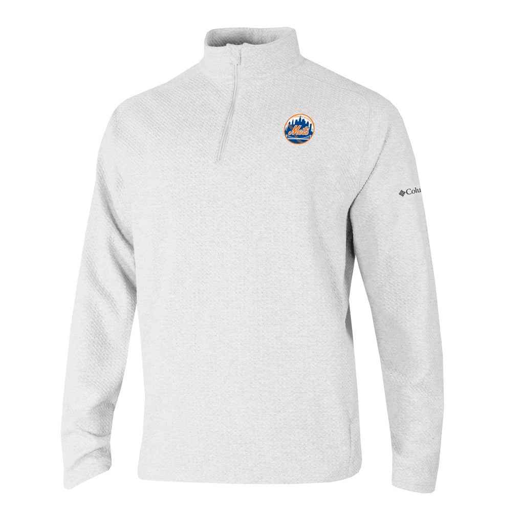 New York Mets Columbia  Swingcraft Quarter-Zip Pullover - White