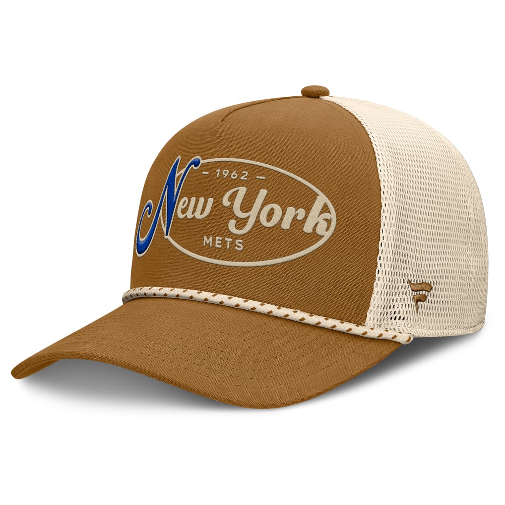New York Mets Fanatics A-Frame Trucker Adjustable Hat - Brown