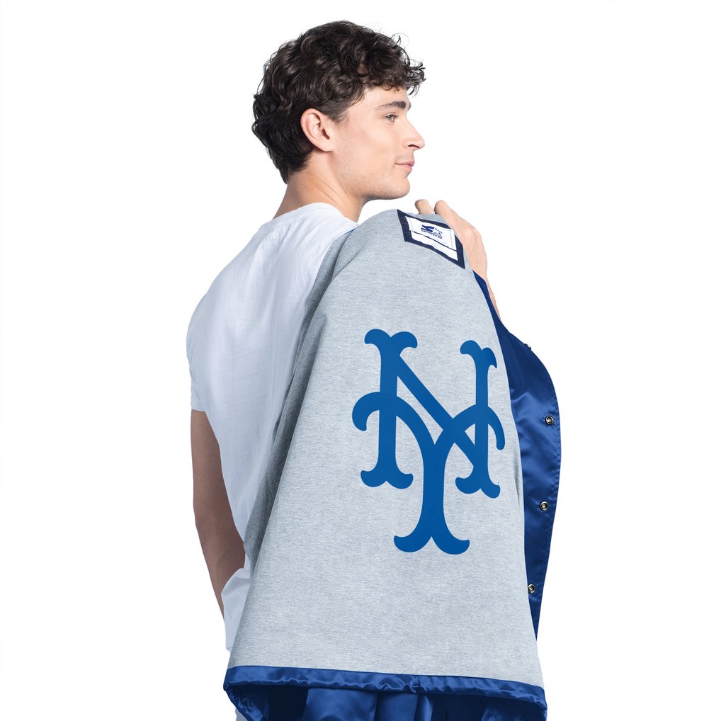  New York Mets Starter Cooperstown Collection Point Man Full-Snap Coaches Jacket - Royal