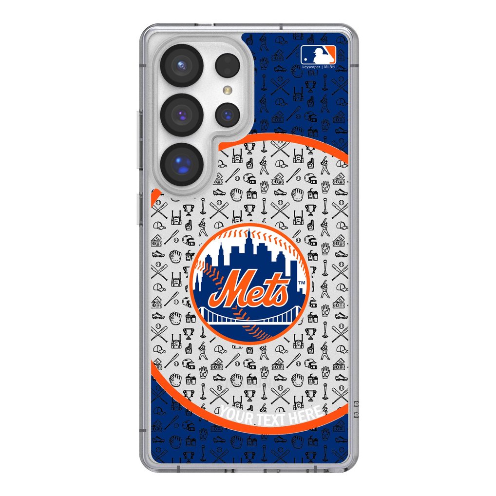 New York Mets Circle Design Galaxy Clear Phone Case
