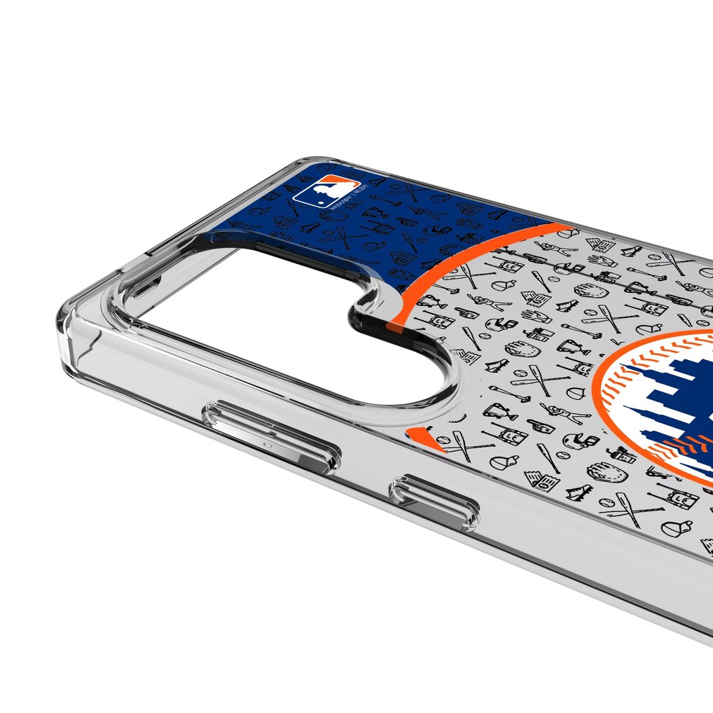 New York Mets Circle Design Galaxy Clear Phone Case
